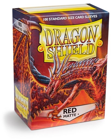 Dragon Shield - Matte Red Sleeve - Standard Sleeves (100 stk) - Plastiklommer
